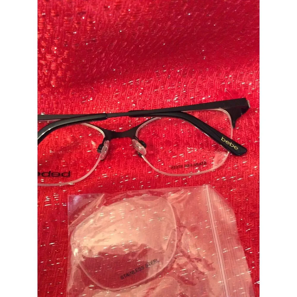 New Frames Eye Wear glasses Womens Bebe Jet with gold bling